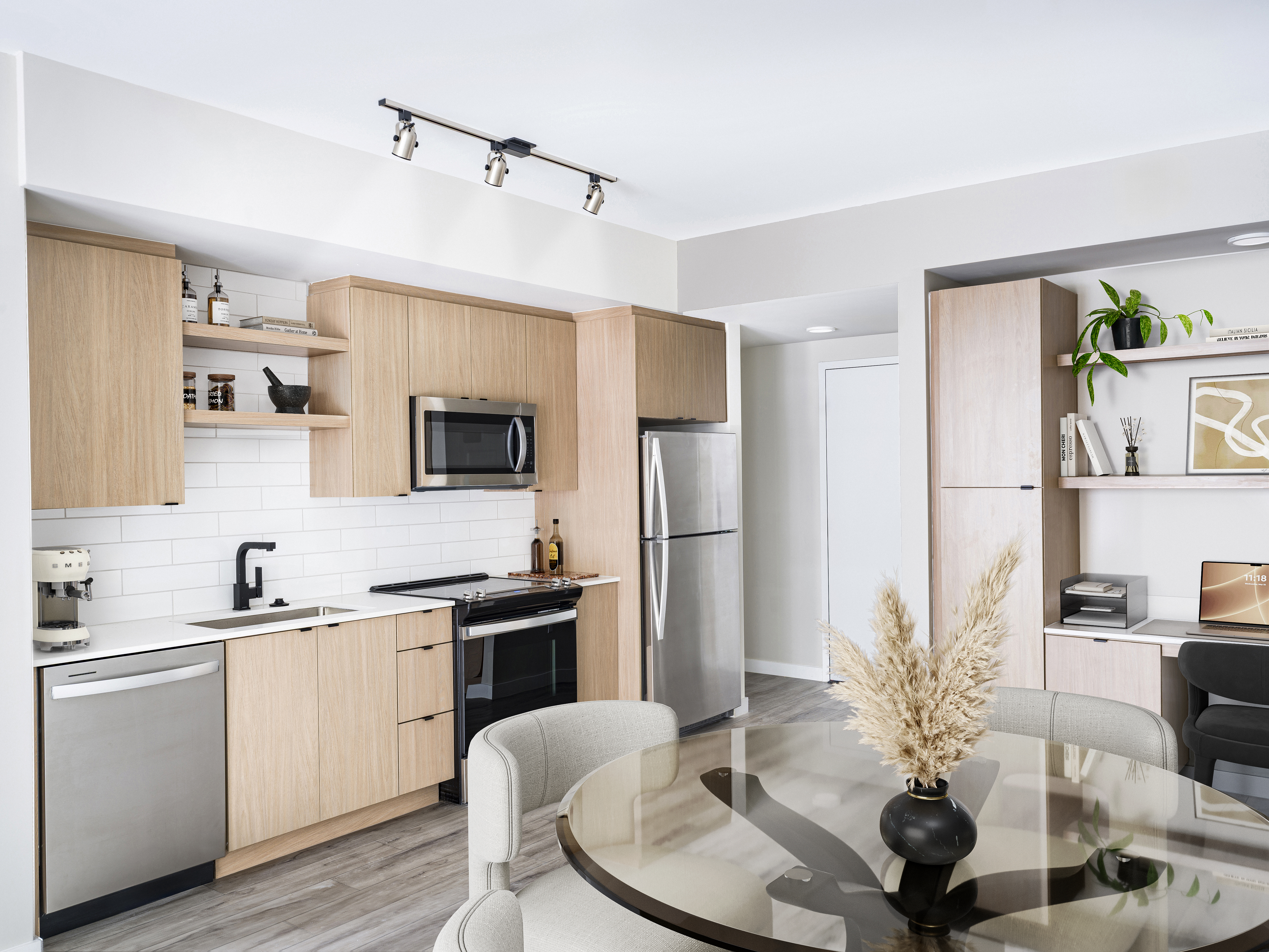 kitchen of apartment at Modera coral springs